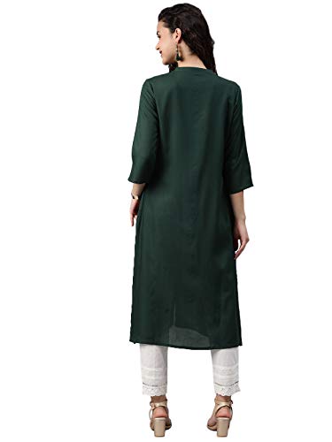 Image of Juniper Women's Rayon Solid A-Line Kurta