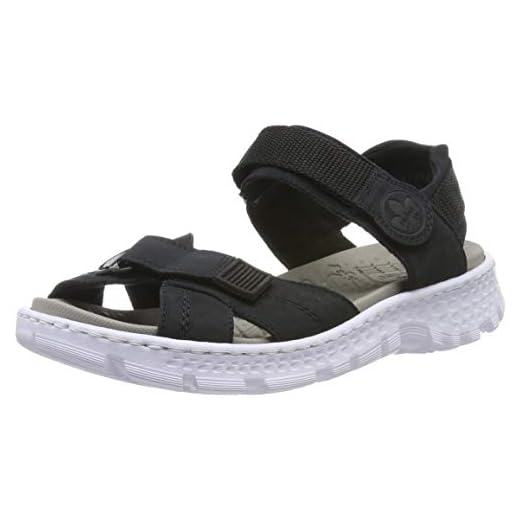 Rieker Damer 67853-14 stängda sandaler, Blå passifisk pecifik 14, 39 EU