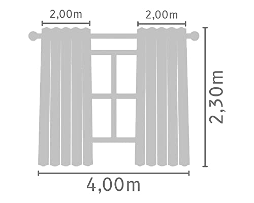 Cortina De Varão Voil Branco 4,00x2,30 Forro Microfibra