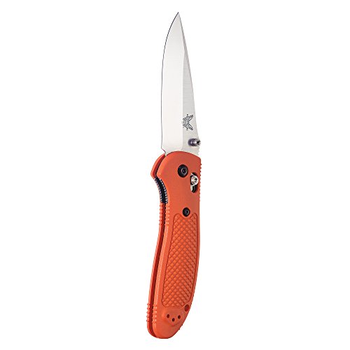 Benchmade 551-ORG Griptilian Plain Drop-Point Satin Finish Knife (Orange Nylon Handle)