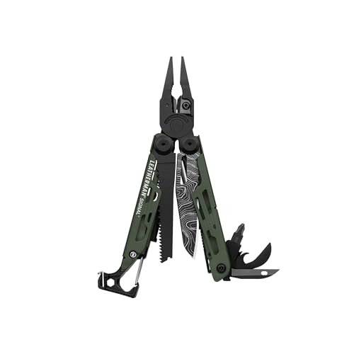 Leatherman Signal Multi-Tool - 19 Werkzeuge für Camping & Survival - Grün