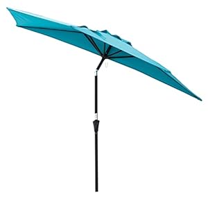 Helios&Hestia 270 cm halfronde parasol, halfrond terrasparasol, marktparasol, tuinparasol, balkonscherm met zwengel en…