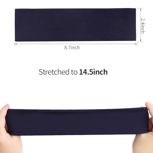 Image of Fishinsea 8 Pack Sport Headbands for Women, Elastic Soft Fabric Non-Slip Hair Bands Hair Warp for Daily Workout Yoga Running Sports, Combo 10