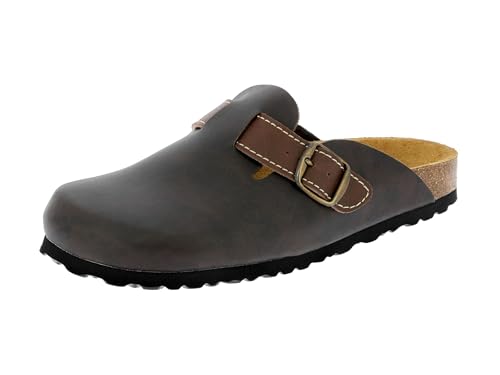 Lico Herren Bioline Clog Style Pantoletten, Braun, 43 EU