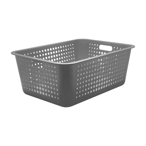 Amazon.com.br: Ou Cesta de Roupas Maxi 40L Chumbo Linha Cestas Organizadoras