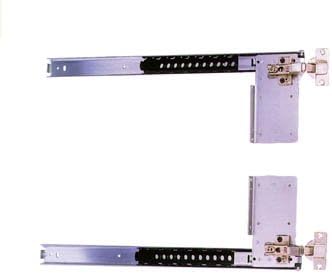 Knape & Vogt KV Pivot Door Slide Hardware Inset Application Self Closing 18 1/8" Slide (Kit) Black