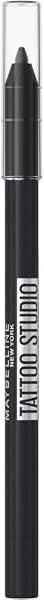 Gros plan sur le Crayon Gel Yeux Maybelline Tattoo Liner, teinte Deep Onyx, mettant en évidence sa formule gel.