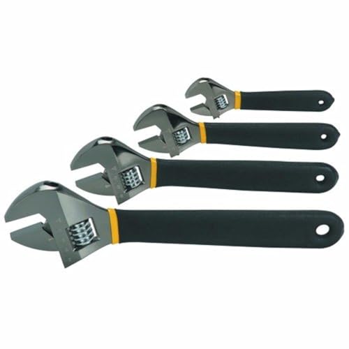 Wideskall® 4 Pieces Heat Treated Laser Marked Metric Adjustable Wrench Set (6