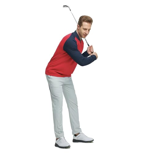 M MAELREG Quarter Zip Pullover Men Moisture Wicking Micro Fleece Performance Raglan Collarless Golf Sweatshirts for Men2