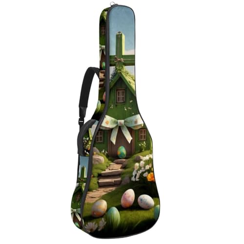 Housse de guitare acoustique 40-42 pouces étanche à motif croix de Pâques