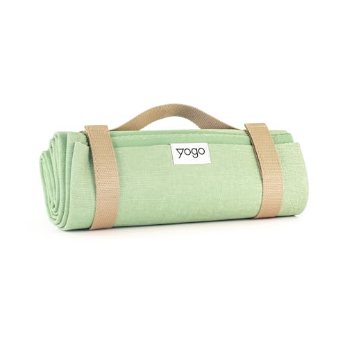 Yogo Ultralight Folding Travel Yoga Mat with Attached Straps, FSC®-Certified Plant Rubber, Sticky Grip, Non-Slip, Best Travel Yoga Mat®