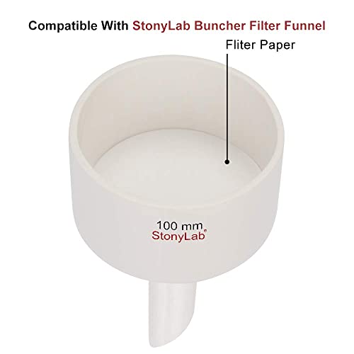 Image of stonylab Quantitative Filter Paper Circles, 3-Box 94 mm Diameter Cellulose Filter Paper with 20 Micron Particle Retention Medium Filtration Speed, Set of 3 x 100 Pcs