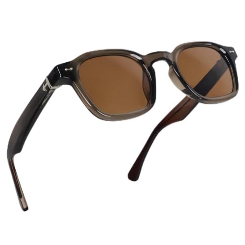 SOLVANSKI Retro Sunglasses for Men Women UV400 Protection, Square Tortoises Fashion Sun Glasses