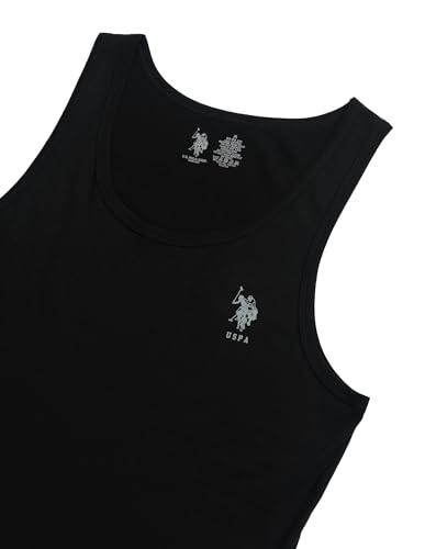 Image of U.S. Polo ASSN. Mens OEV05 Solid Cotton Vest - Pack of 2