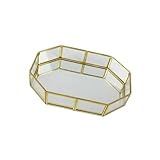 La base dorée réfléchissante amplifie l'éclairage d'ambiance pour mettre en valeur vos bijoux préférés, transformant le rangement pratique en un facteur décoratif élégant pour les intérieurs contemporains