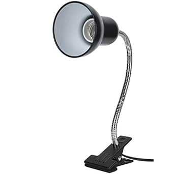 Heat Light Holder, Non?Slip Stable Reptile Basking Lamp Bracket Metal Horn?Shaped Lamp Shell for Home for Tortoise(#1)