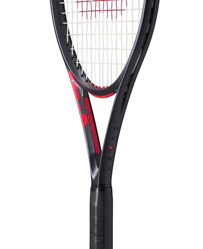 Wilson Clash 100 V3 Strung Adult Performance Tennis Racket - Grip Size 3-4 3/8", Strung with Sensation 16 Natural at Mid Range Tension
