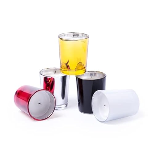 DISOK - Lote 25 a 50 Velas Aromáticas en recipiente de cristal surtidas. Detalles y regalos de velas para bodas, bautizos y comuniones. (25)