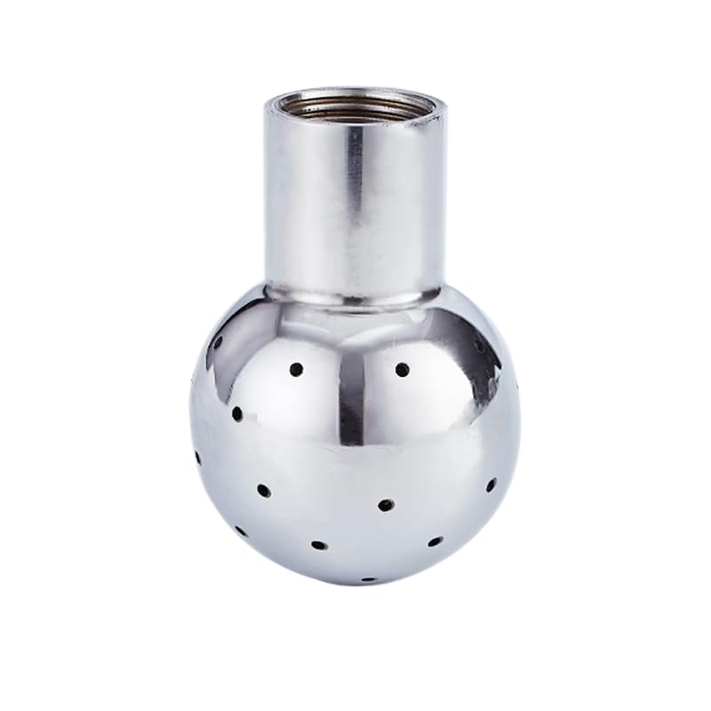 Bola de limpieza CIP de 1-1/4" en acero inoxidable 316L con rosca hembra BSPT 5