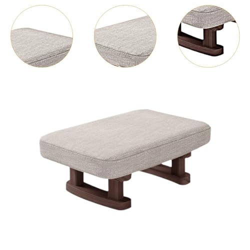 Petit repose-pieds ottoman bas 40x30x18 cm rectangulaire pour studio - 4