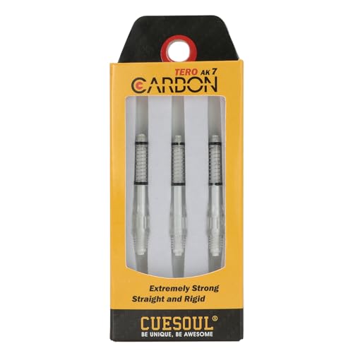 CUESOUL TERO AK7 Carbon Dart Shafts/Stem Built-in Spring Telescopic,Set of 3 pcs, white-size C-35mm