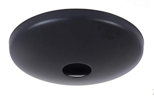Image of B&P Lamp Black Screw Collar Ceiling Light Canopy Plate, Hardware Not Included