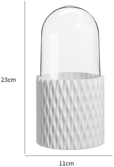 360 degree rotation large capacity makeup brush bucket portable storage box cylinder pen holder image 3