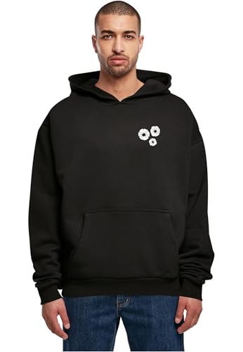 Heavy Cotton Box Hoody Mt4022-bold Flowers - Sweat-Shirt Homme en coton épais