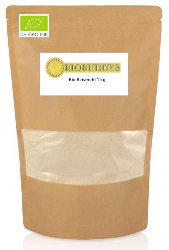 Bio Reismehl - 1 kg feines glutenfreies Vollkornmehl aus braunem Bio Reis