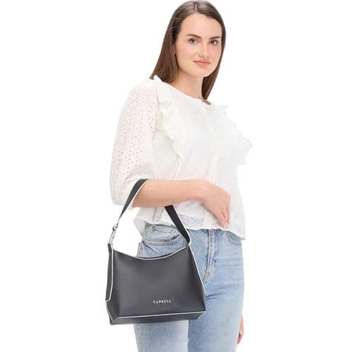 Image of Caprese Olbia Hobo Bag, Medium | Stylish Shoulder Bag for Women With Shoulder Strap & Secure Zip Closure | Perfect for Casual & Daily Use