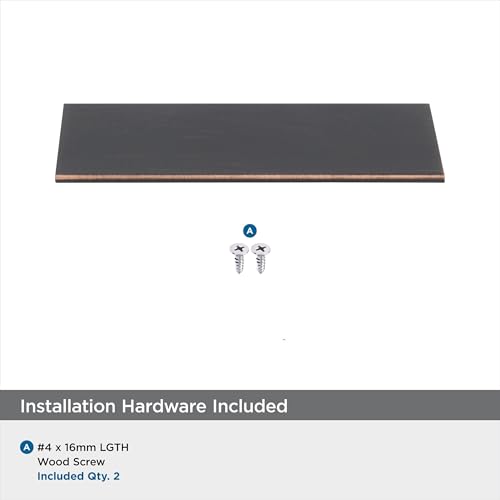 Image of Amerock Edge Pulls 3-3 /4 inch (96mm) Center-to-Center Oil-Rubbed Bronze Cabinet Edge Pull - 10 Pack