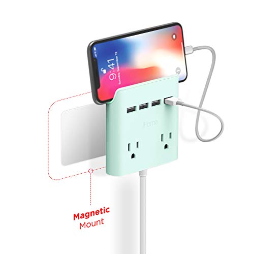 Multi Plug Outlet Extender & Splitter: iHome PowerReach 6ft Extension Cord with 2