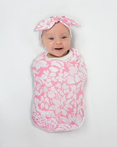 Image of SwaddleDesigns Marquisette Receiving Swaddle Blanket for Baby Boys & Girls, Soft Premium Cotton Muslin, Best Shower Gift, Pastel Pink Dottie Heart, Parent Picks Award Winner