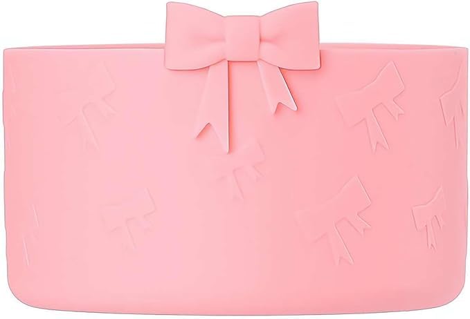 Cute 3D Bow Silicone Boot for Stanley Cup Anti-Slip Bottom Sleeve Cover for Bottom Protector Bow Straw Boot