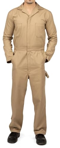 Image of NY Threads Men's Twill Coverall Relaxed Fit Long Sleeve Utility Work Wear