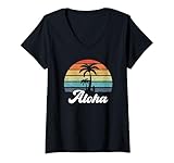 Photo Gallery donna aloha hawaii hawaiian island palm tree tavola da surf beach maglietta con collo a v Photo Gallery donna aloha hawaii hawaiian island palm tree tavola da surf beach maglietta con collo a v