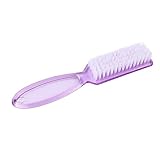 Detergente per unghie Weimi, pennello per unghie, spazzola per la pulizia delle mani, spazzola morbida e rigida, set di strumenti per manicure per unghie e dita dei piedi (viola, taglia unica)