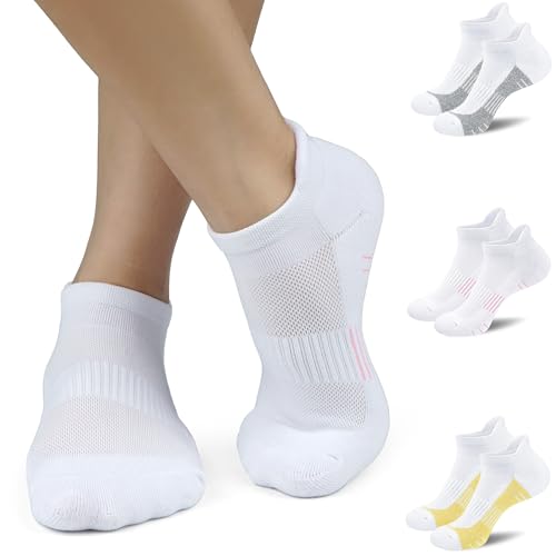 Ankle Socks Women Athletic No Show Socks Running Comfort Cushioned 5-Pairs
