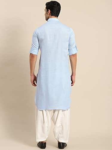 Image of Rajubhai Hargovindas Men's Festive Cotton Pathani Kurta