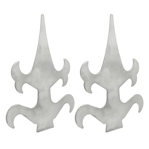GALPADA Remates para Postes de Cerca de Hierro Plata, 2 Piezas Versátiles y Decorativas para Jardines y Patios Diseño Elegante y Sofisticado