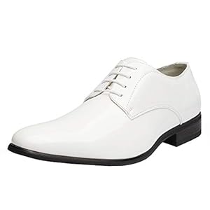 Bruno Marc Men’s Faux Patent Leather Tuxedo Dress Shoes Classic Lace-up Formal Oxford