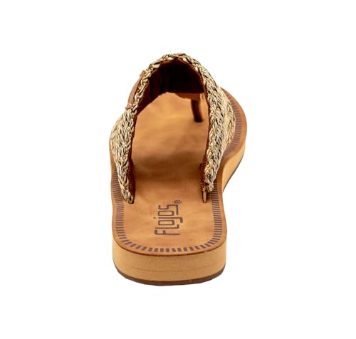 Flojos Gracia Women's Sandal, Hooded Thong Strap W/Woven Overlay3