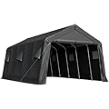 Outdoor Portable Carport 13 X 20 FT Heavy Duty Carport, Portable Garage with All-Steel Metal Frame & Vents, Anti-Snow Car Canopy Outdoor Storage Shelter Carport
