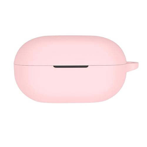 Silicone Cover for Beats Solo Buds,Protective Case for Wireless Earbuds Charging Box,Drop-proof Soft Skin Sleeve for Earphone,Headphone Protector Accessories with Carabiner (pink)