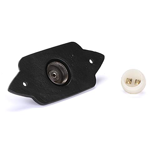 Wired Iron Doorbell Chime Push Button In Black Powder Coat Finish Vintage Decorative Door Bell With Easy Installation, 3 3/4" X 1 5/8" #TOP3