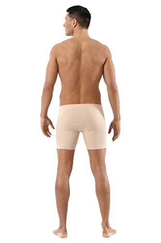 2-Pack Laser cut invisible seamless boxer briefs stretch cotton beige4