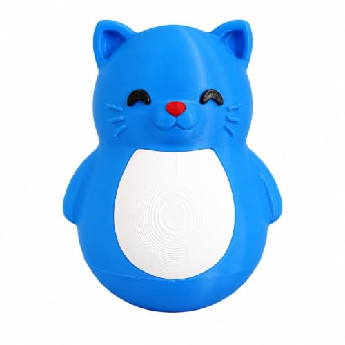 Image of Penguin Roly-Poly Toy, Wobble and Tumble Stress Relief Fidget, Fun Desk Toy for Kids and Adults (Blue CAT)
