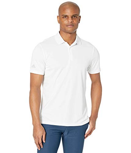 adidas Men's Performance Primegreen Polo Shirt, White, Small