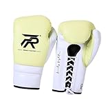 Perfeclan Guantes de Boxeo para Hombres y Mujeres adecuados para Boxeo, Kickboxing, Muay Thai, MMA, Entrenamiento de Lucha con Saco Pesado, Amarillo Claro 12oz