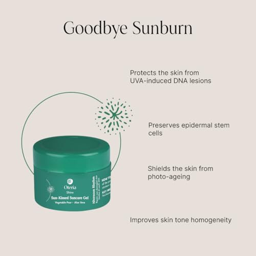 Image of Oteria Sun Kissed Sun Care Gel (12Gm) | Sun Protection Face Gel | Protects Against Uva Damage | Aloe Vera Gel For Sunburn